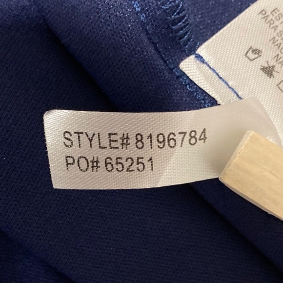 Alex Evenings Navy Blue Sequin Embellished Gown | V-Neck | Empire Waist - Picture 12 of 15